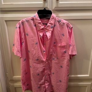 Croft & Barrow Pink Turtle Print Men's Shirt